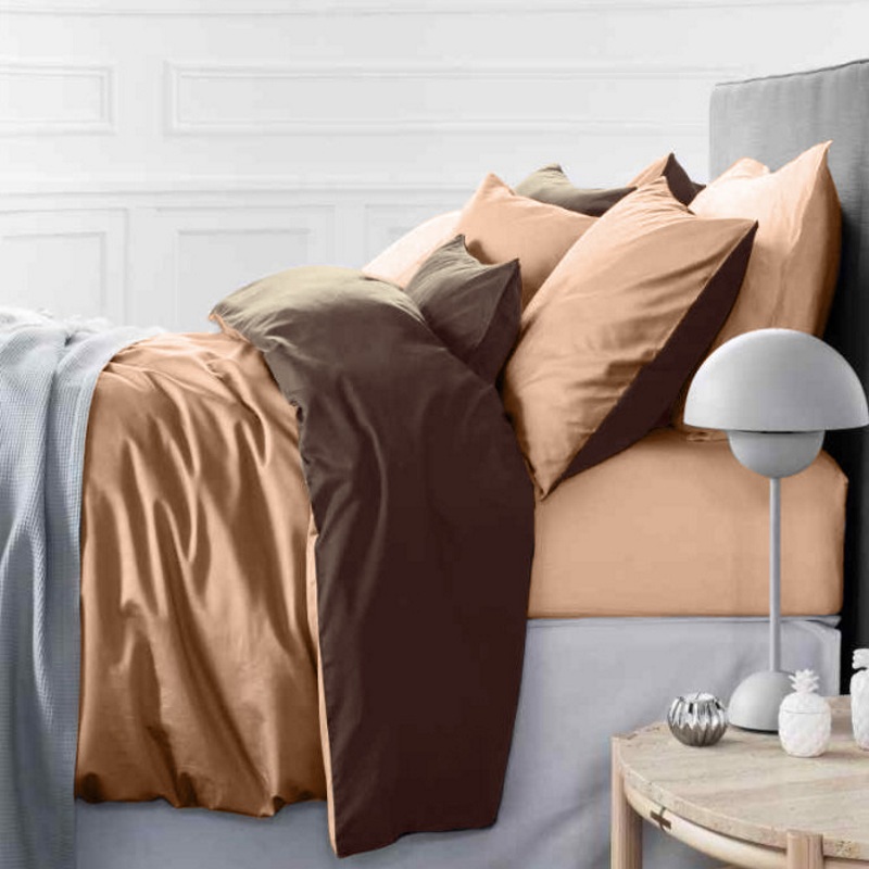 

Постельное белье MirSon 0165+0211 Cappuccino King Size италия, сатин