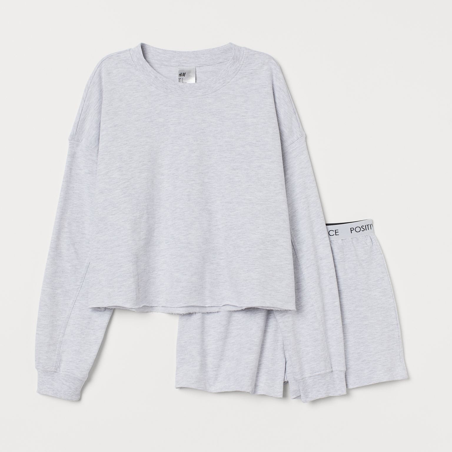 

Пижама H&M 9072755Asdm L/XL Светло-серая