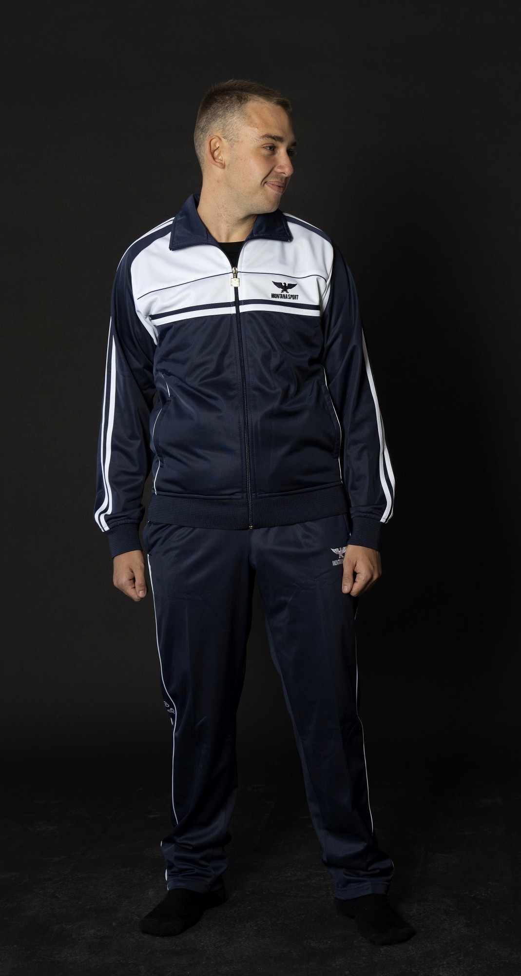 

Мужской спортивный костюм Монтана спорт (Montana Sport) 2XL Белый + Синий