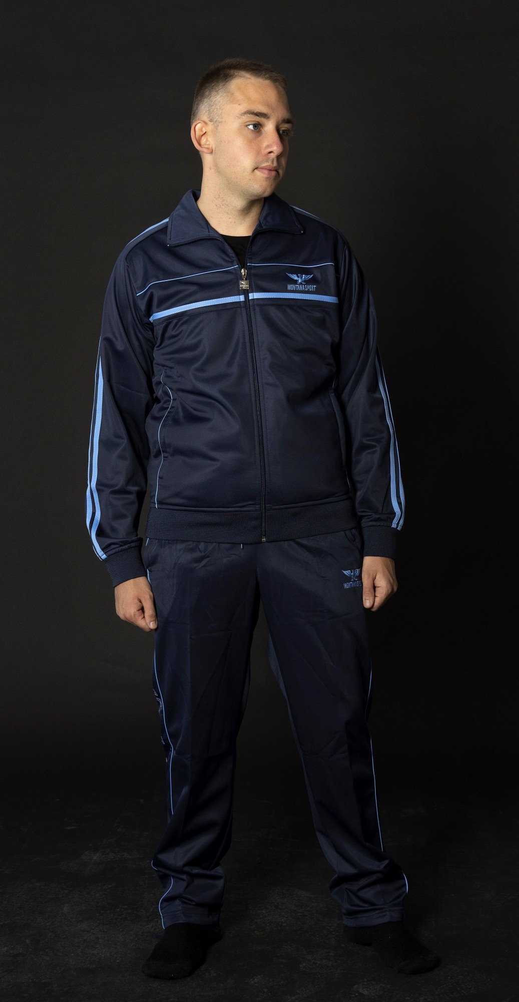 

Мужской спортивный костюм Монтана спорт (Montana Sport) 2XL Синий+Голубой