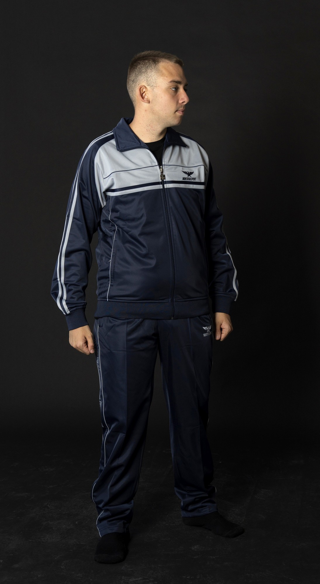 

Мужской спортивный костюм Монтана спорт (Montana Sport) 2XL Серый + Синий