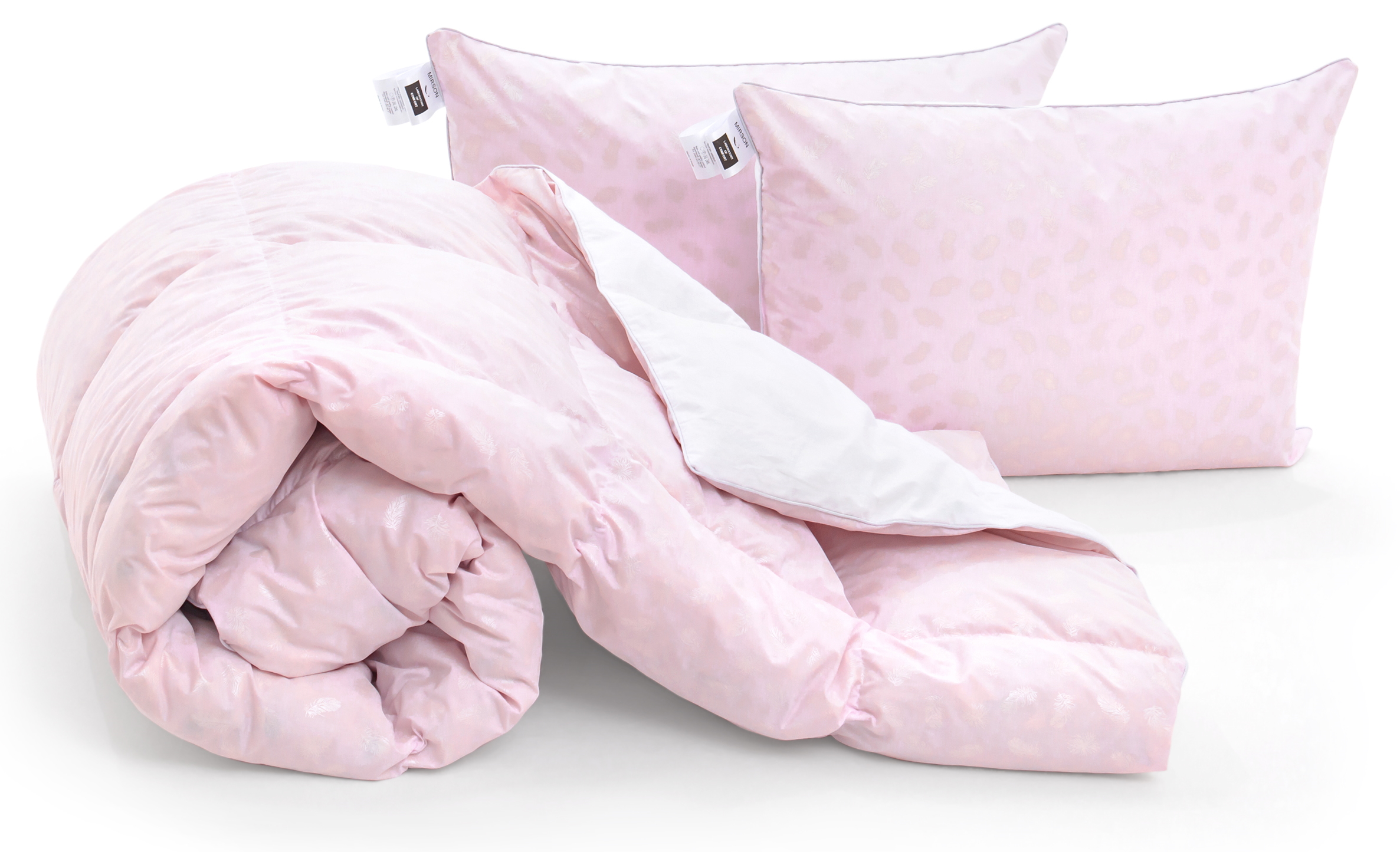 

Набор MirSon Karmen 2187 "Bio-Pink" (одеяло + две подушки 50*70 средние) 220х240 см + 50х70 см 2шт италия, био-пух