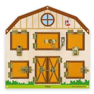 

Развивающая игрушка Viga Toys Открой замок (бизиборд) (51627)