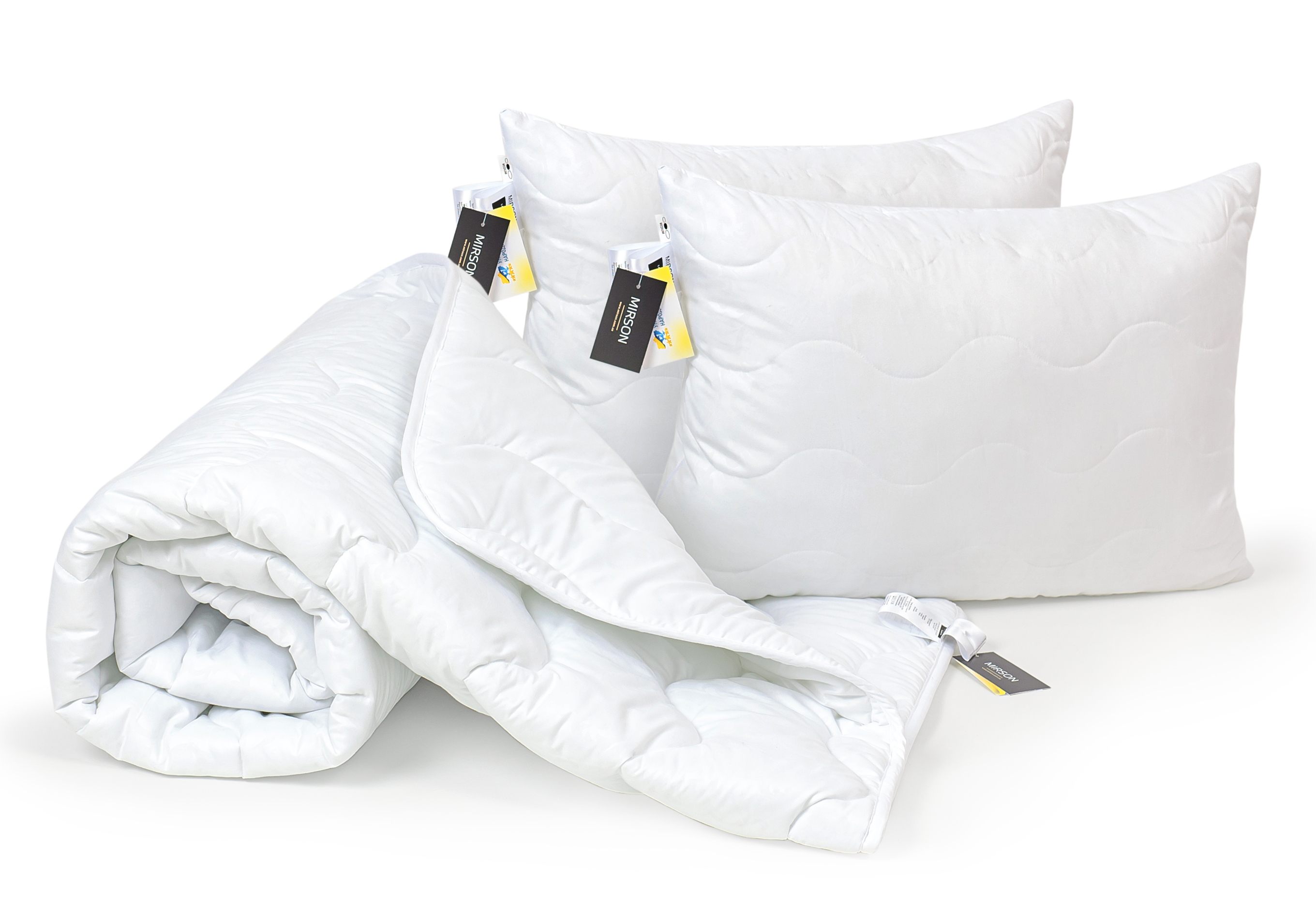 

Набор MirSon 1672 Eco Light White (одеяло + две подушки) 220х240 см + 50х70 см 2шт италия, modal