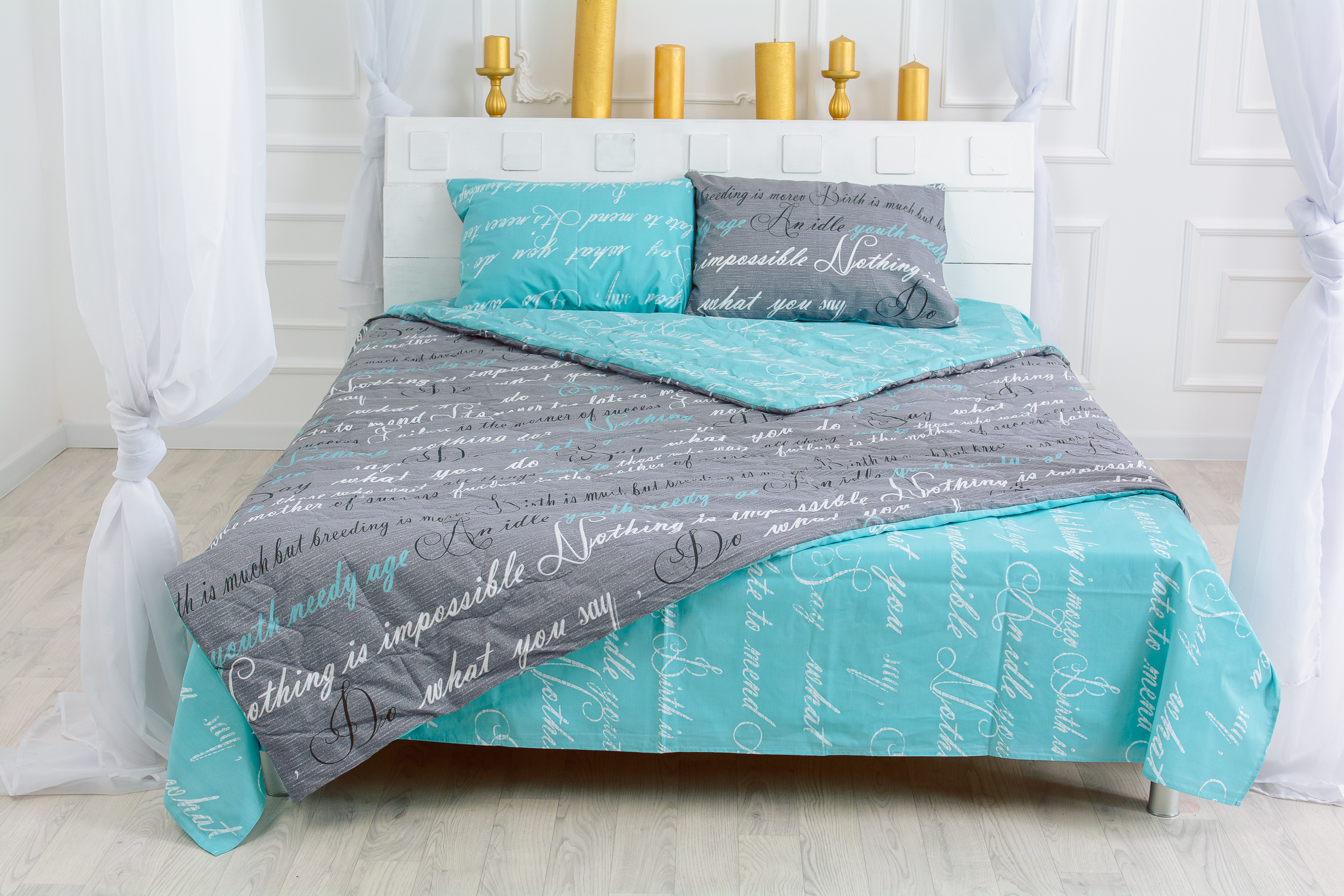

Набор MirSon №2514 EcoSilk 17-0003 Tulio (одеяло + 2 подушки + 2 наволочки + простынь) 220х240 см + 50х70 см + 220х240 см италия, ecosilk