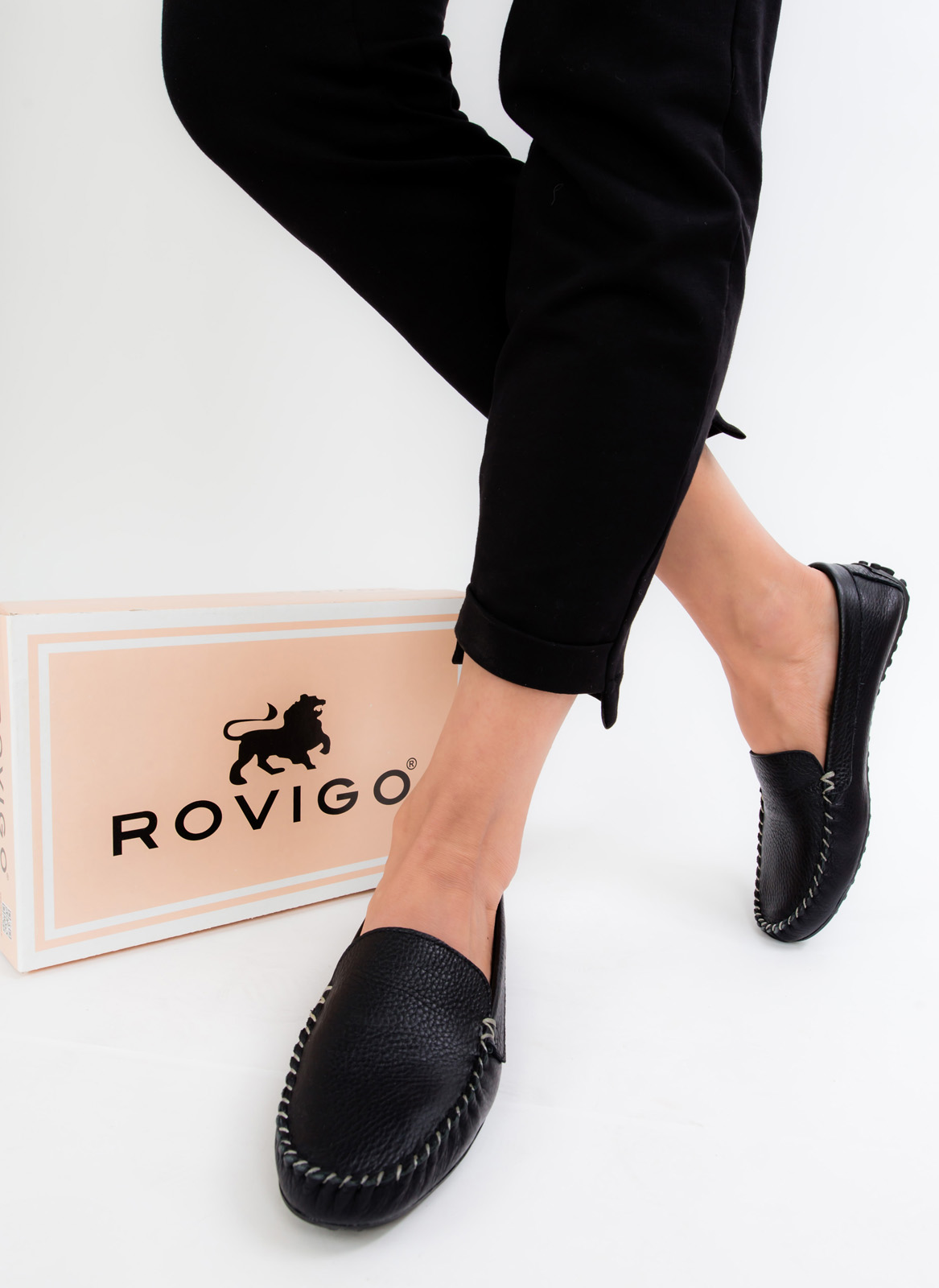 

Мокасины женские Rovigo 9201 черные 37