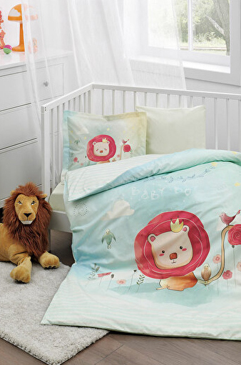 

Комплект постельного белья Ozdilek Ранфорс Baby King младенцам 100x150 Голубой