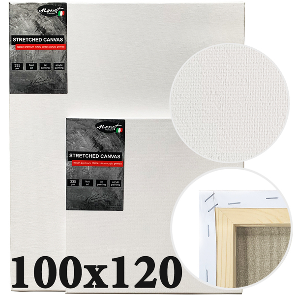 

Холст на подрамнике Monet итальянский хлопок среднее зерно 100*120 см (MN100120)