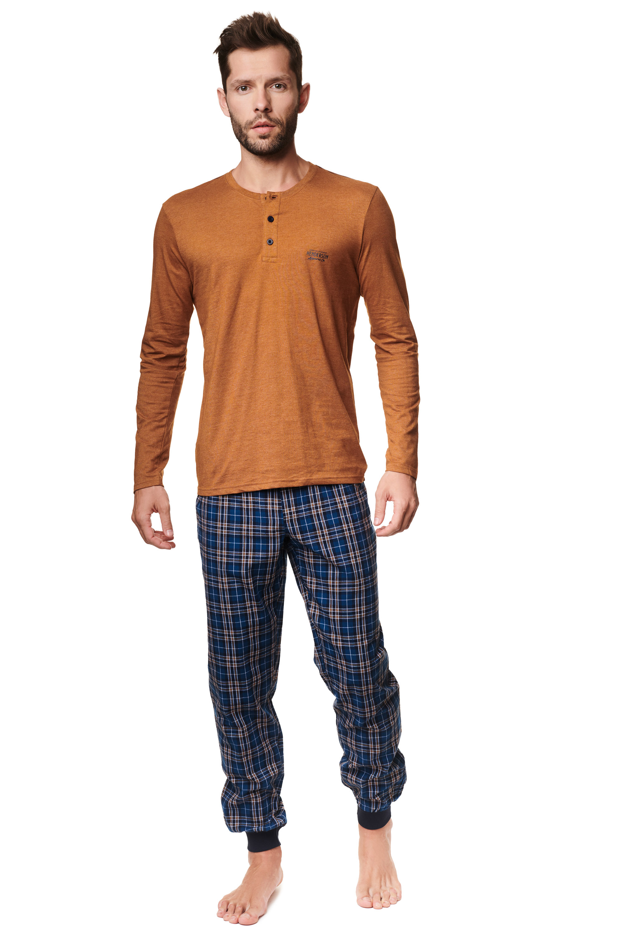 

Мужской комплект с брюками HENDERSON 39239 Max 2XL Горчично-синяя