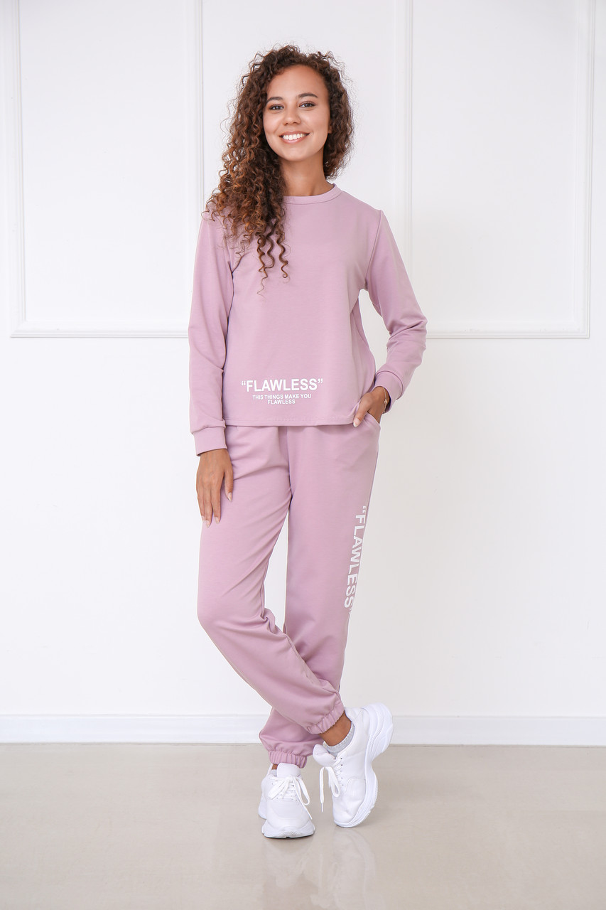 

Трикотажный спортивный костюм Fashion Girl 'Flawless" - фрезовый, Трикотажный спортивный костюм Fashion Girl 'Flawless" 42-44 фрезовый