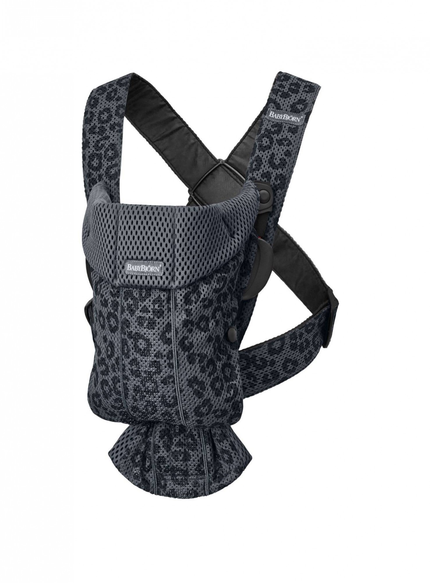 

Кенгуру-переноска BabyBjorn Mini 3D Mesh Antracite/Leopard, 7317680210784