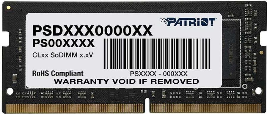 

Модуль памяти Patriot DDR4 16Gb Signature Line 2666 MHz Sodimm (PSD416G266681S)