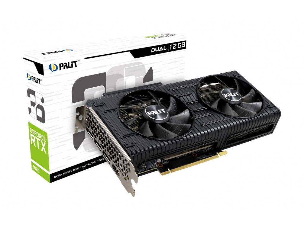 

Palit PCI-Ex GeForce RTX 3060 Dual 12GB GDDR6 (192bit) (1777/15000) (3 x DisplayPort, HDMI) (NE63060019K9-190AD)