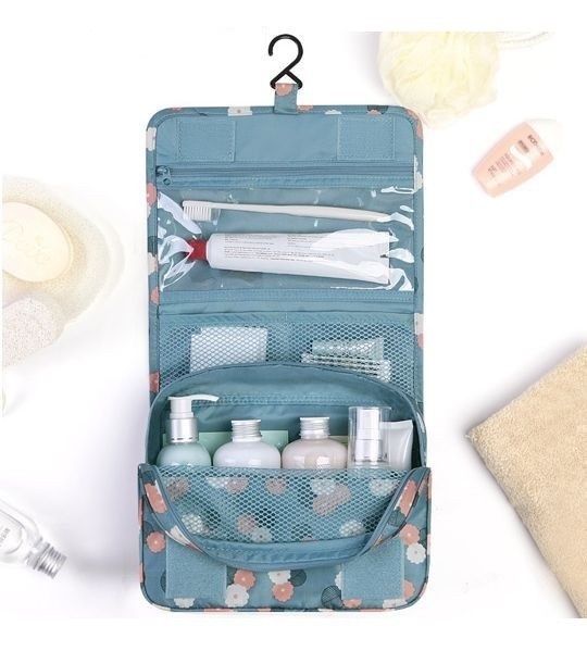 

Дорожная сумка-органайзер для косметики Toiletry Pouch голубой