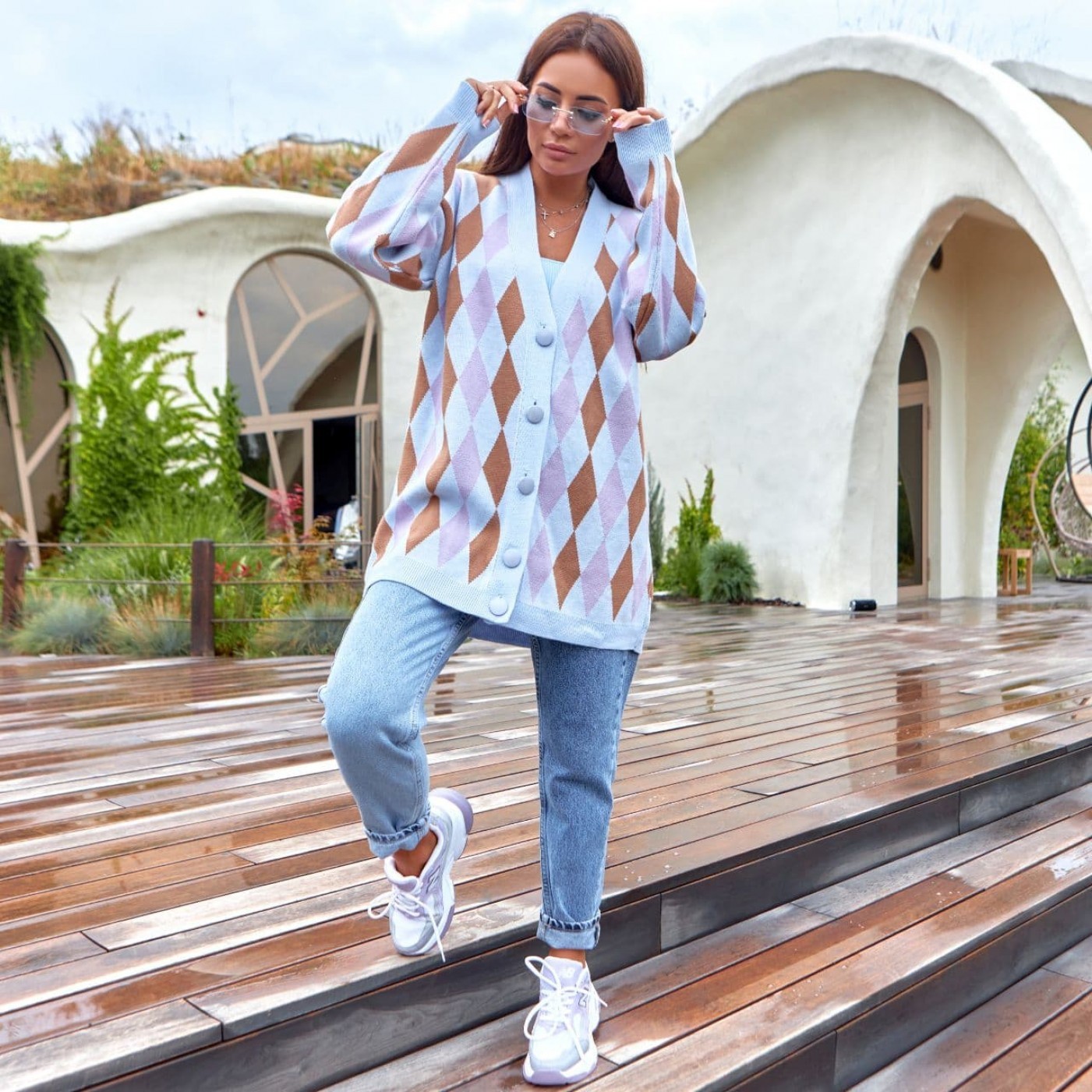 

Кардиган one size голубой 4071