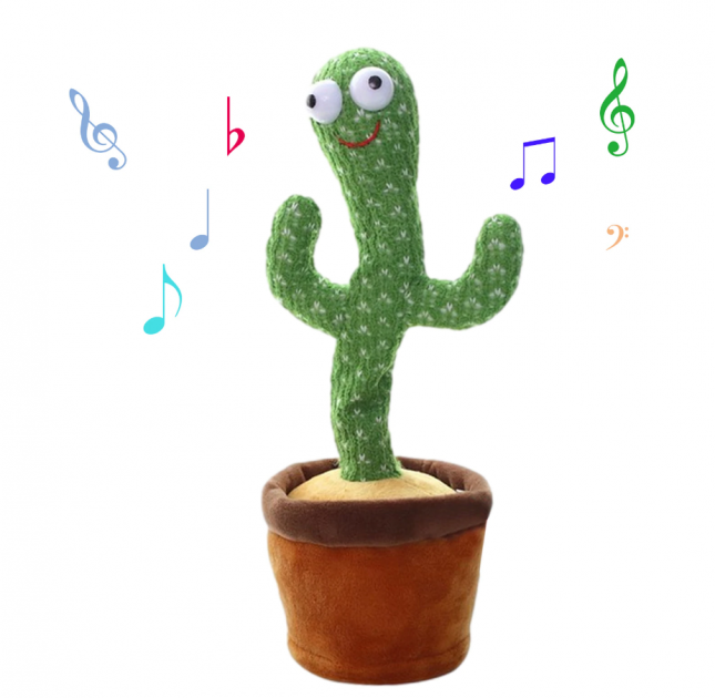 

Танцующий плюшевый кактус в горшке поющий 120 песен с подсветкой Dancing Cactus (D-2019090697)