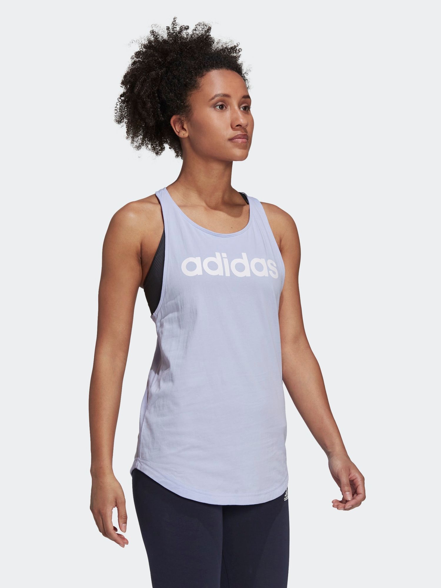 

Спортивная майка Adidas W Lin Tk H07758  Violet Tone, Спортивная майка Adidas W Lin Tk H07758 S Violet Tone