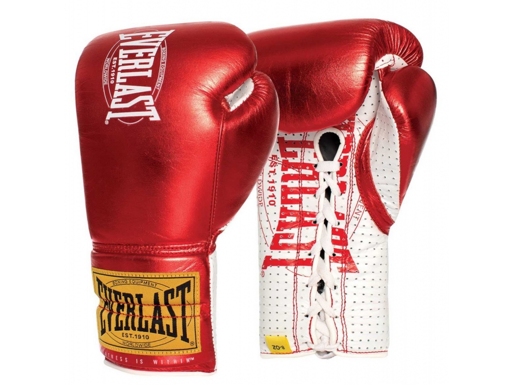 

Профессиональные перчатки EVERLAST 1910 Pro Fight Metallic 8 унций красный (5152)