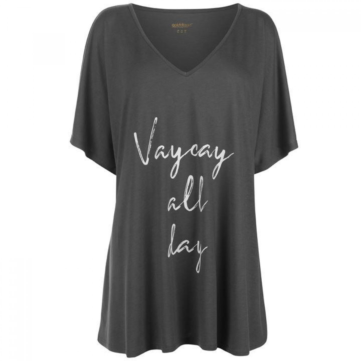 

Футболка Golddigga Slogan Lds Grey Vacay,  (44, Футболка Golddigga Slogan Lds Grey Vacay, S (44)