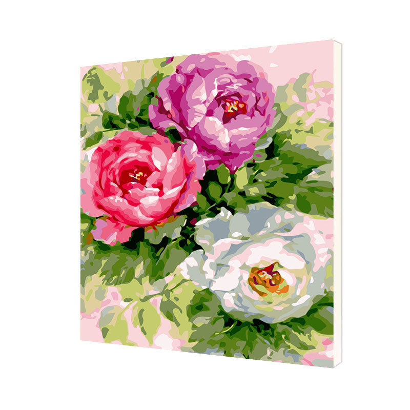 

Картина по номерам Lesko DIY WH-80608 "Цветущие цветы" 40х50 см