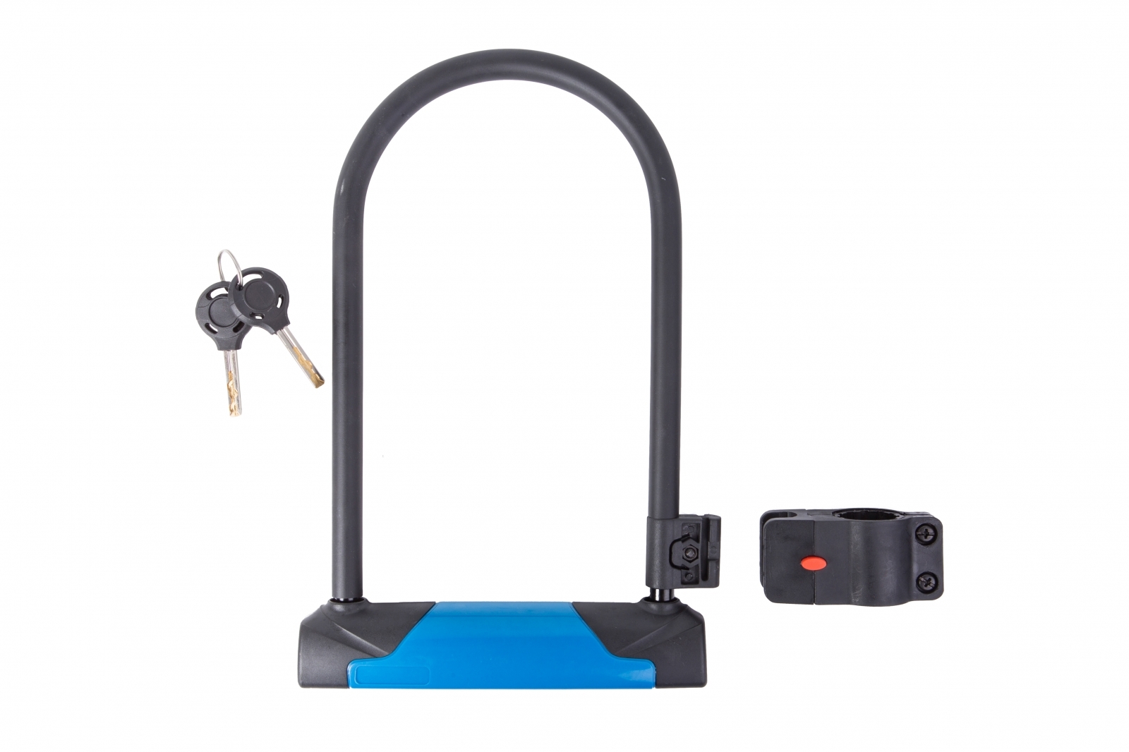 

Замок U-Lock PY 6264 на ключе 127mm*230mm черный с синим LCK-063