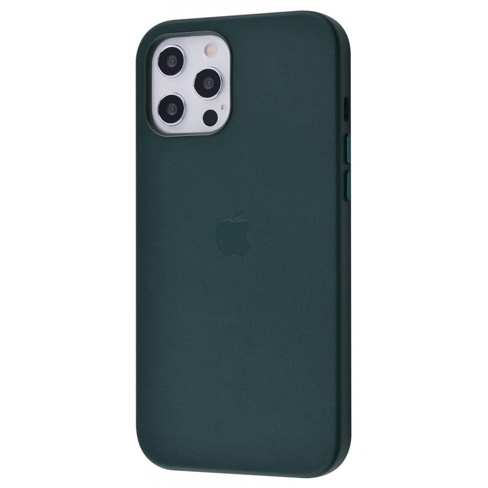 

Чехол STR Leather Case for iPhone 12 Pro Max (с MagSafe) - Forest Green STR