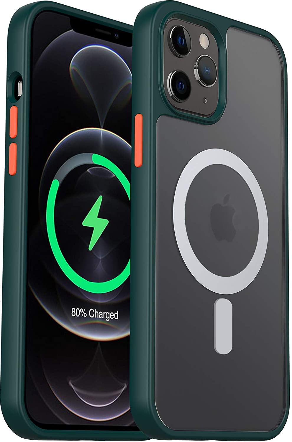 

Матовый противоударный чехол с MagSafe STR Shadow Matte Case with MagSafe (PC+TPU) iPhone 12 Pro Max - Forest Green STR