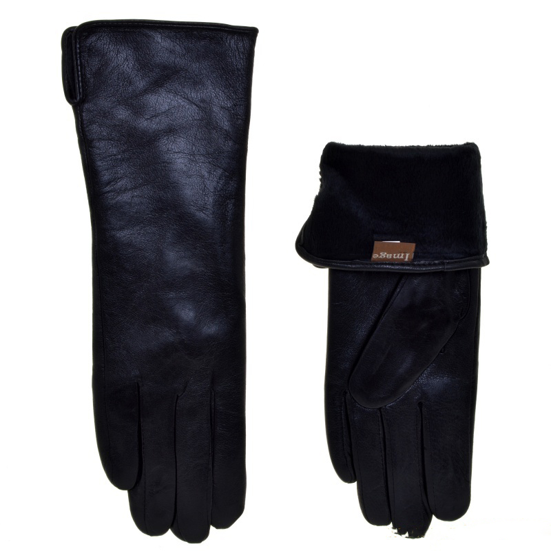 

Перчатки женские натуральная кожа, подкладка плюш, цвет черный, размер 6,5, pov12526