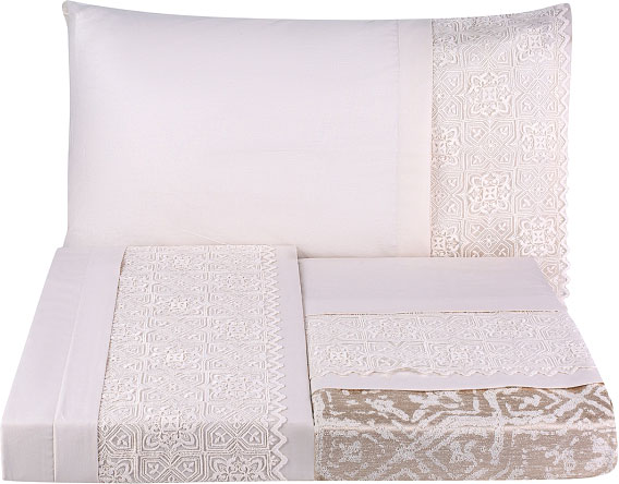 

Комплект постельного белья Karaca Home Maya Gold 200х220 + Пике 240х260 (svt-2000022238779)