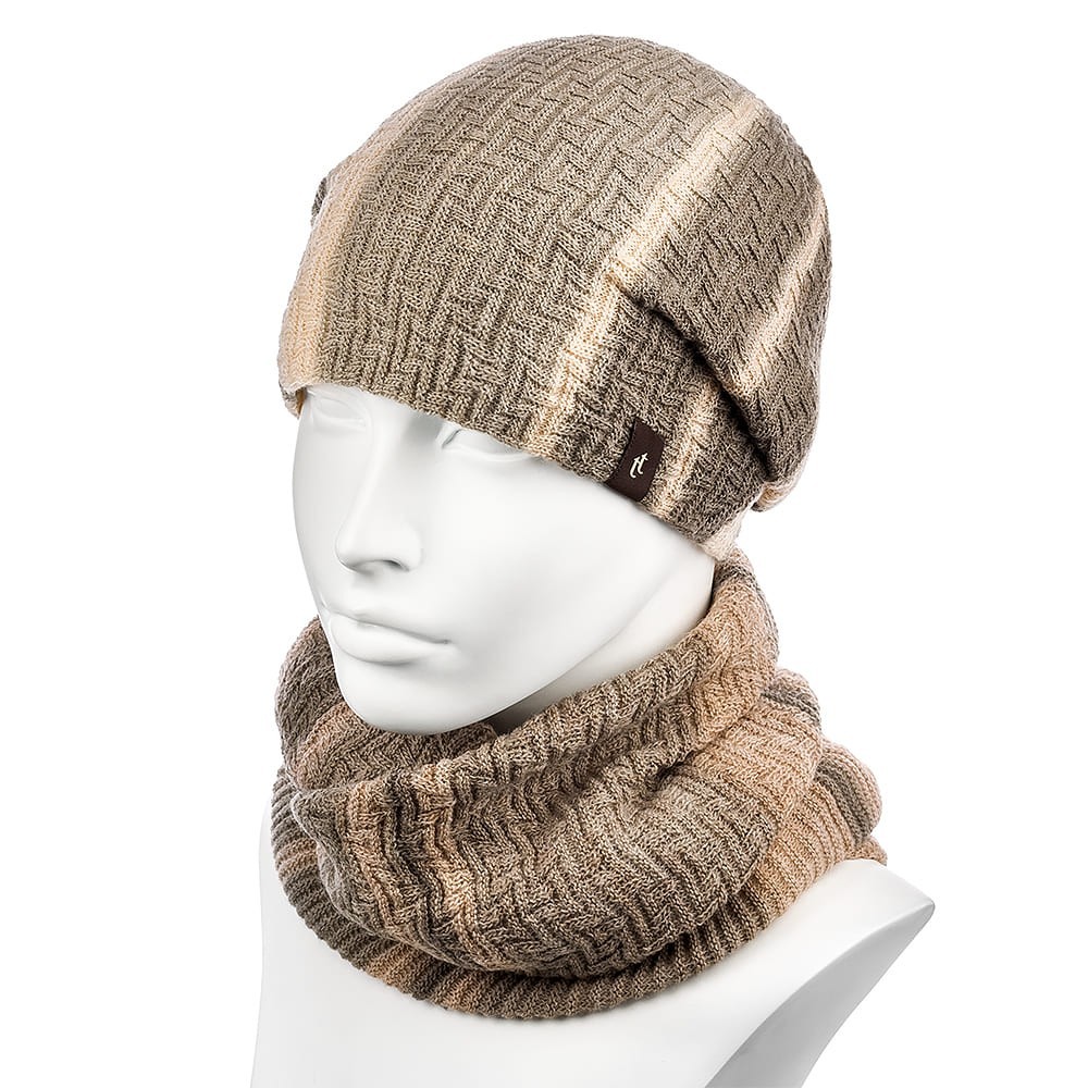 

Комплект женский (шапка+снуд) Hattson SHH-65  Бежевый, Комплект женский (шапка+снуд) Hattson SHH-65 One Size Бежевый