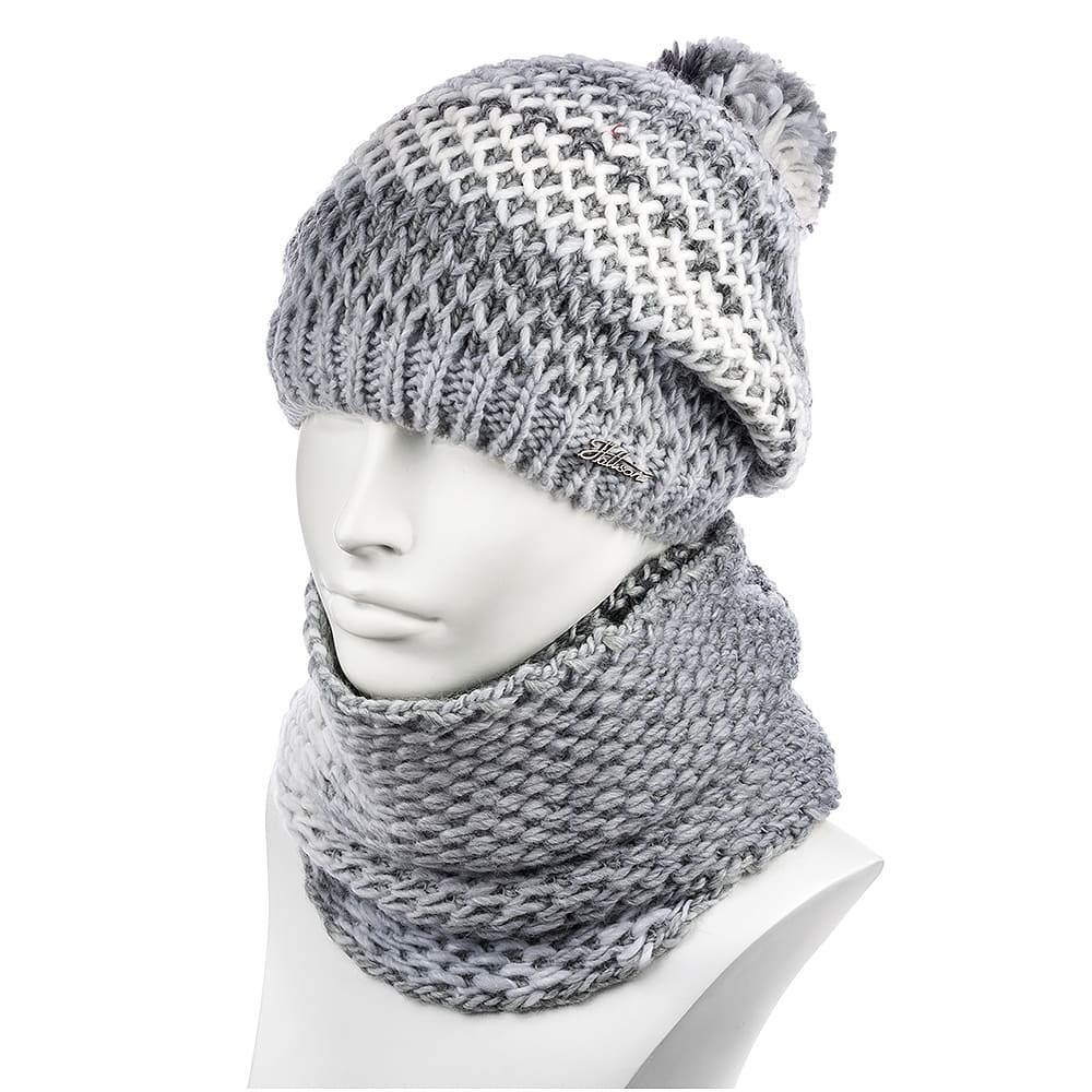 

Комплект женский (шапка+шарф) Hattson SHH-66 One Size Пепел