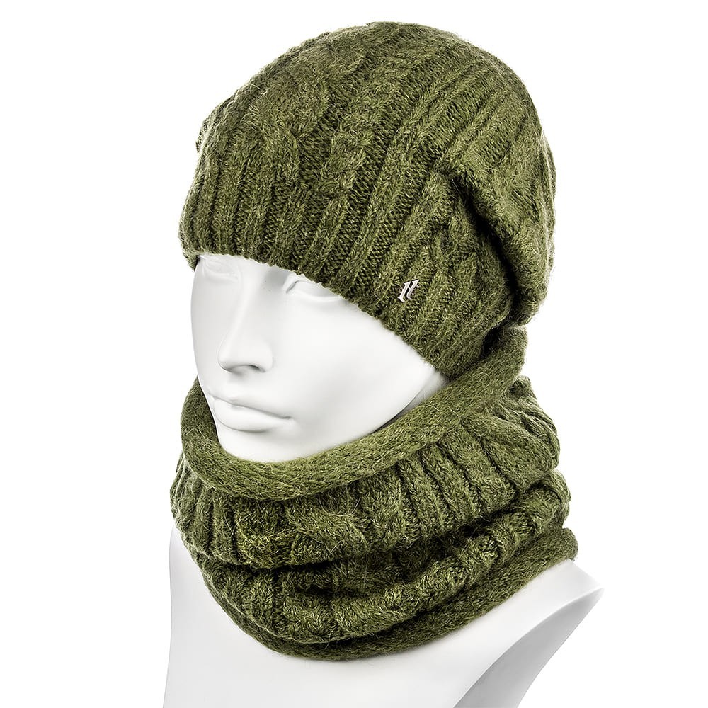 

Комплект женский (шапка+снуд) Hattson SHH-68  Хаки, Комплект женский (шапка+снуд) Hattson SHH-68 One Size Хаки