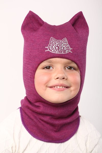 

Зимняя шапка-шлем Beezy для девочки 2011-23-22 Саванна р. 2 (50-53 см)
