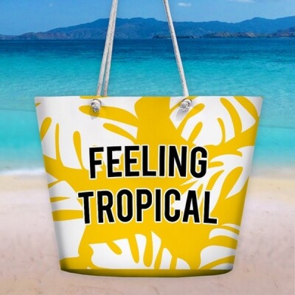 

Сумка пляжная с принтом "Feeling tropical" Malibu сумка для пляжа с разноцветным принтом и застежкой молнией