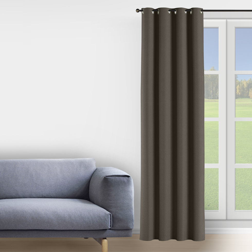 

Штора Decorator 200х258 коричневый блэкаут на люверсах FD13