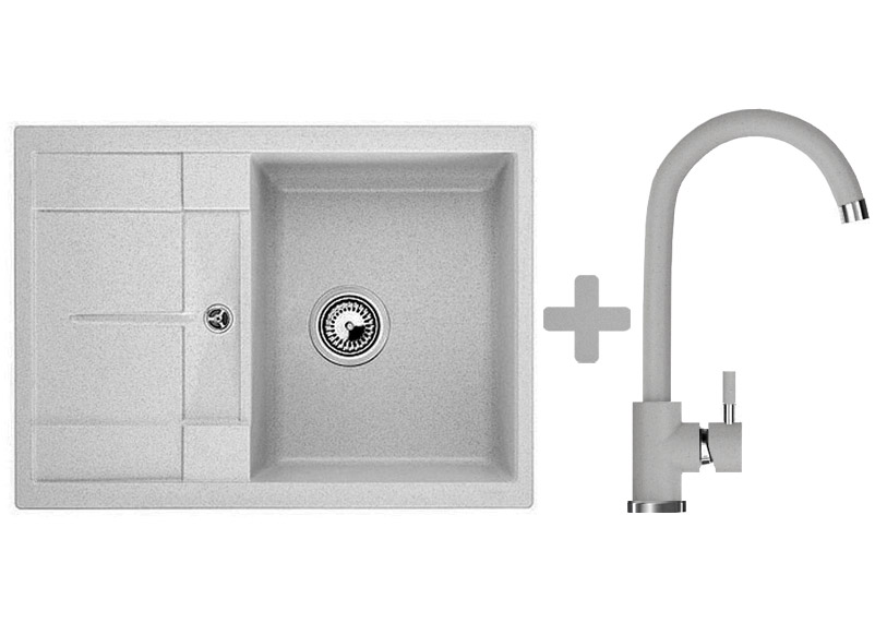 

Комплект: мойка Гранитная Stella Napoli Compact серый + Смеситель