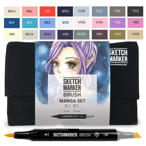 

Набор маркеров BRUSHMARKER Brush Manga set (SMB-24MANG)