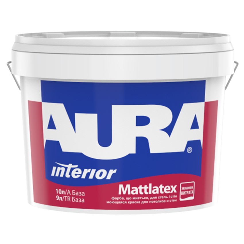 

Моющаяся матовая краска для потолков и стен Aura Mattlatex 10 л