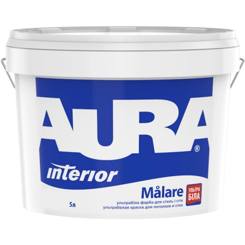 

Ультрабелая краска для потолков Aura Malare 5 л
