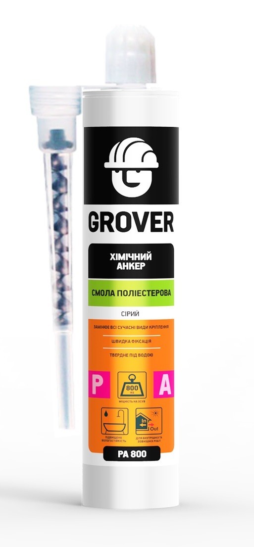 

Химический анкер Grover PA800 300 ml Серый