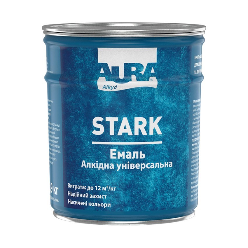 

Универсальная алкидная эмаль Aura Stark 2.8кг черная