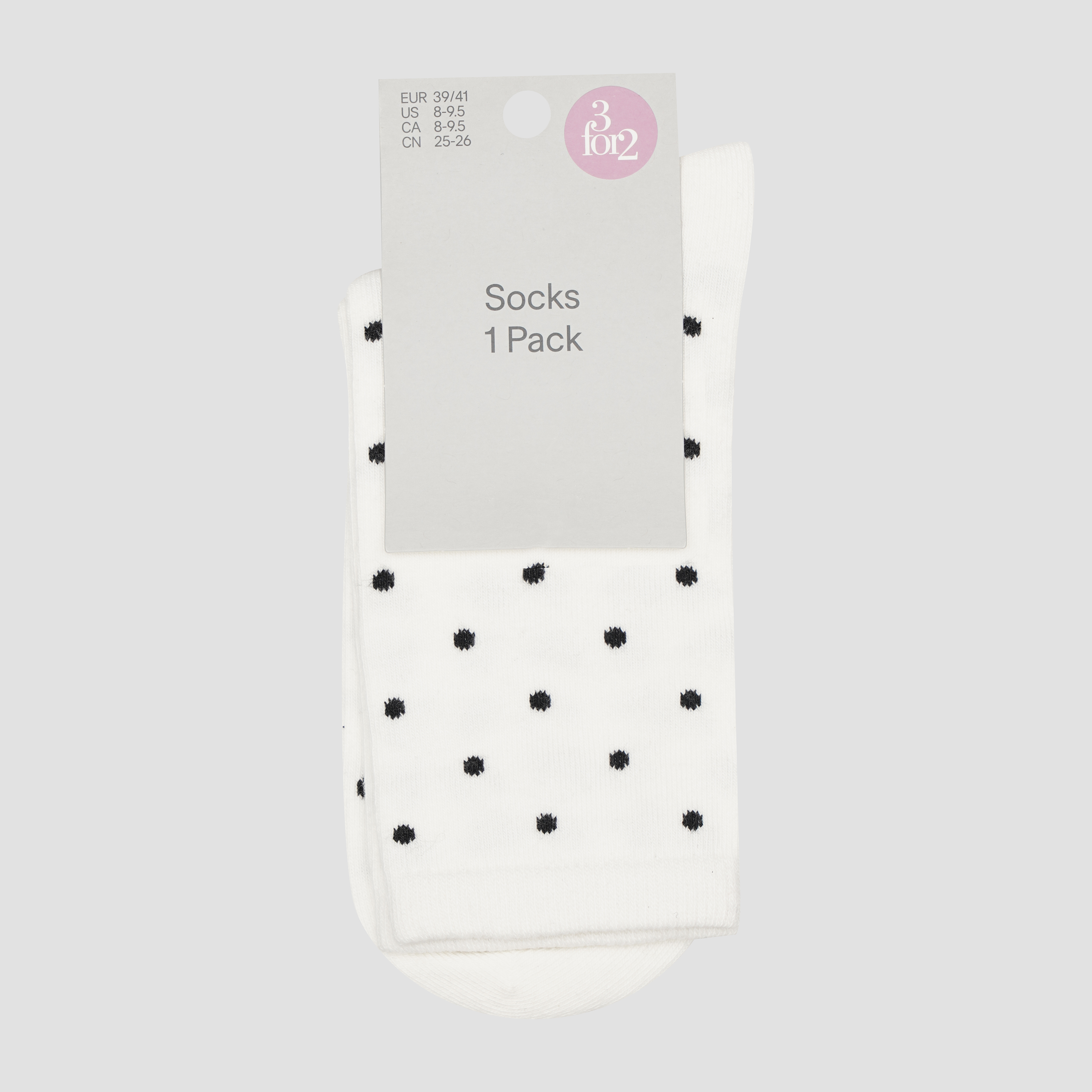 

Носки H&M 1506-332421 39-41 Белый/Черный/Горох