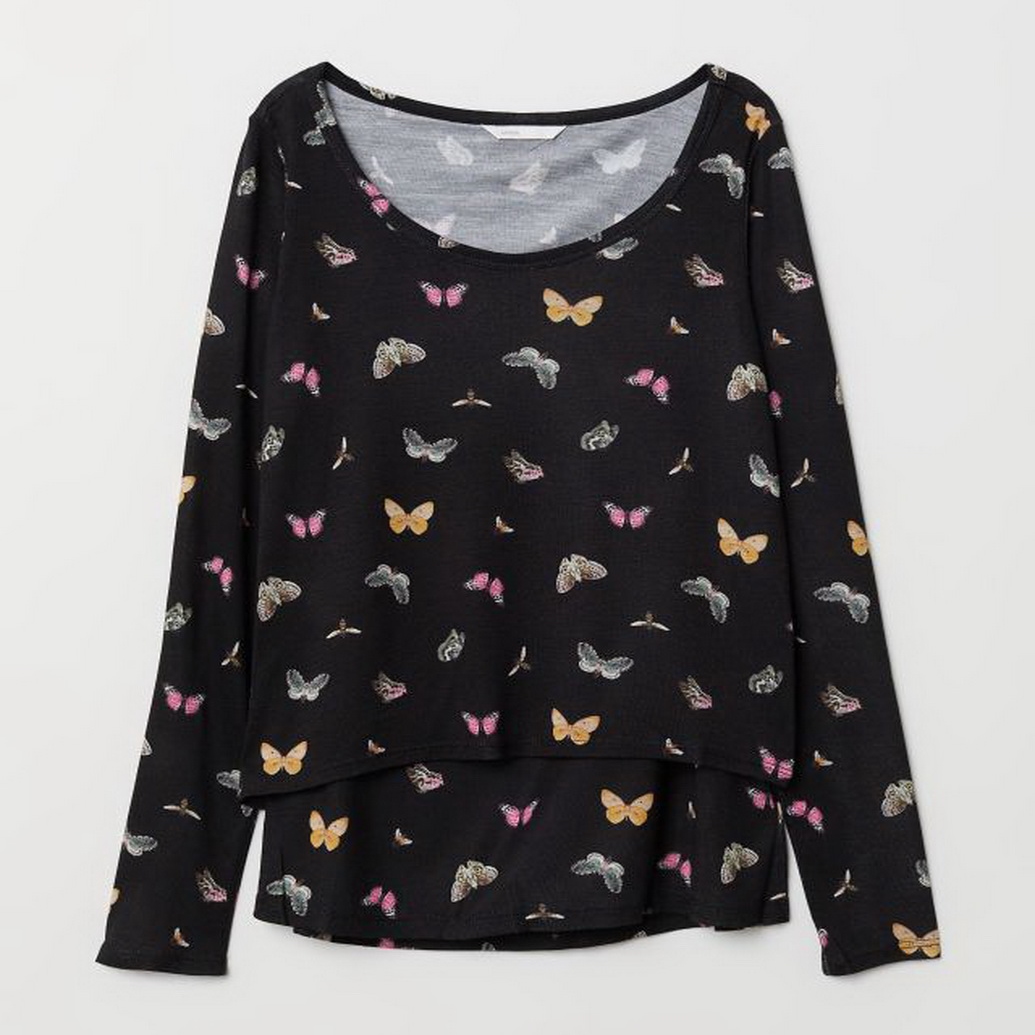

Лонгслив для кормящих мам H&M 04-0571052-018  Черный (СА2000001652855, Лонгслив для кормящих мам H&M 04-0571052-018 L Черный (СА2000001652855)