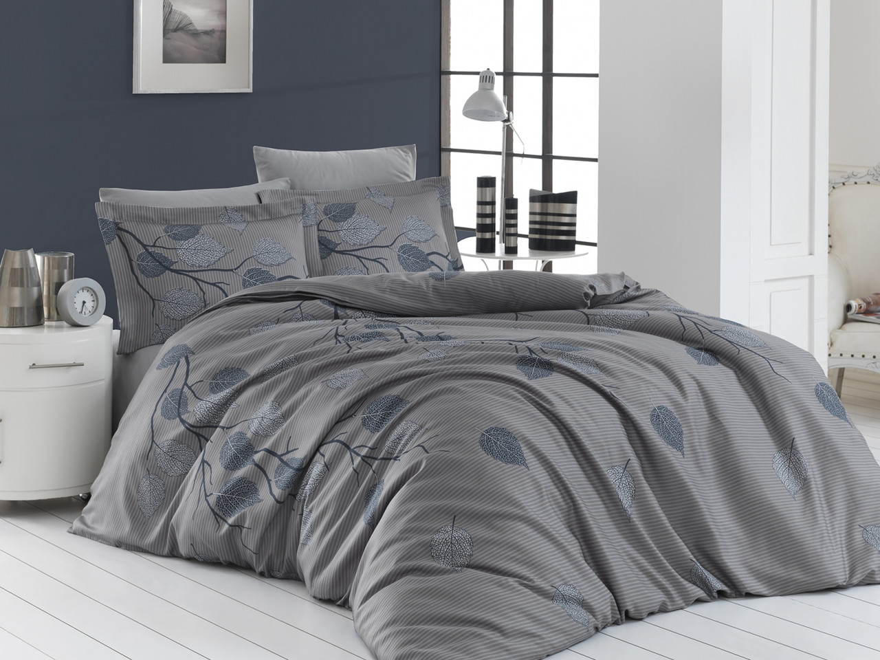 

Комплект постельного белья First Choice Satin Evida Gri 200х220
