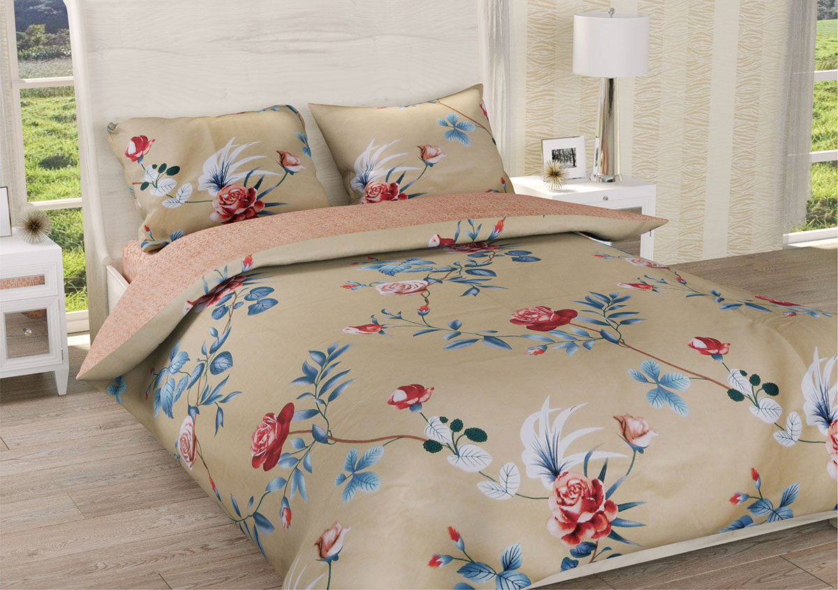 

Постельное белье Ранфорс Органик Р 537Д Leleka-Textile двуспальный Евро цветной (1676/4940)