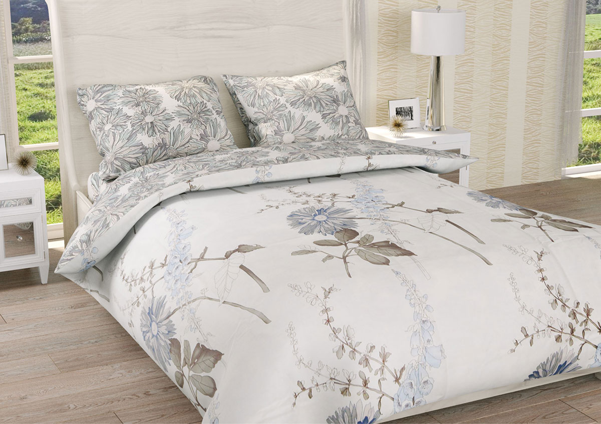 

Постельное белье Ранфорс Органик Р 530Д Leleka-Textile полуторный цветной (1669/4910)