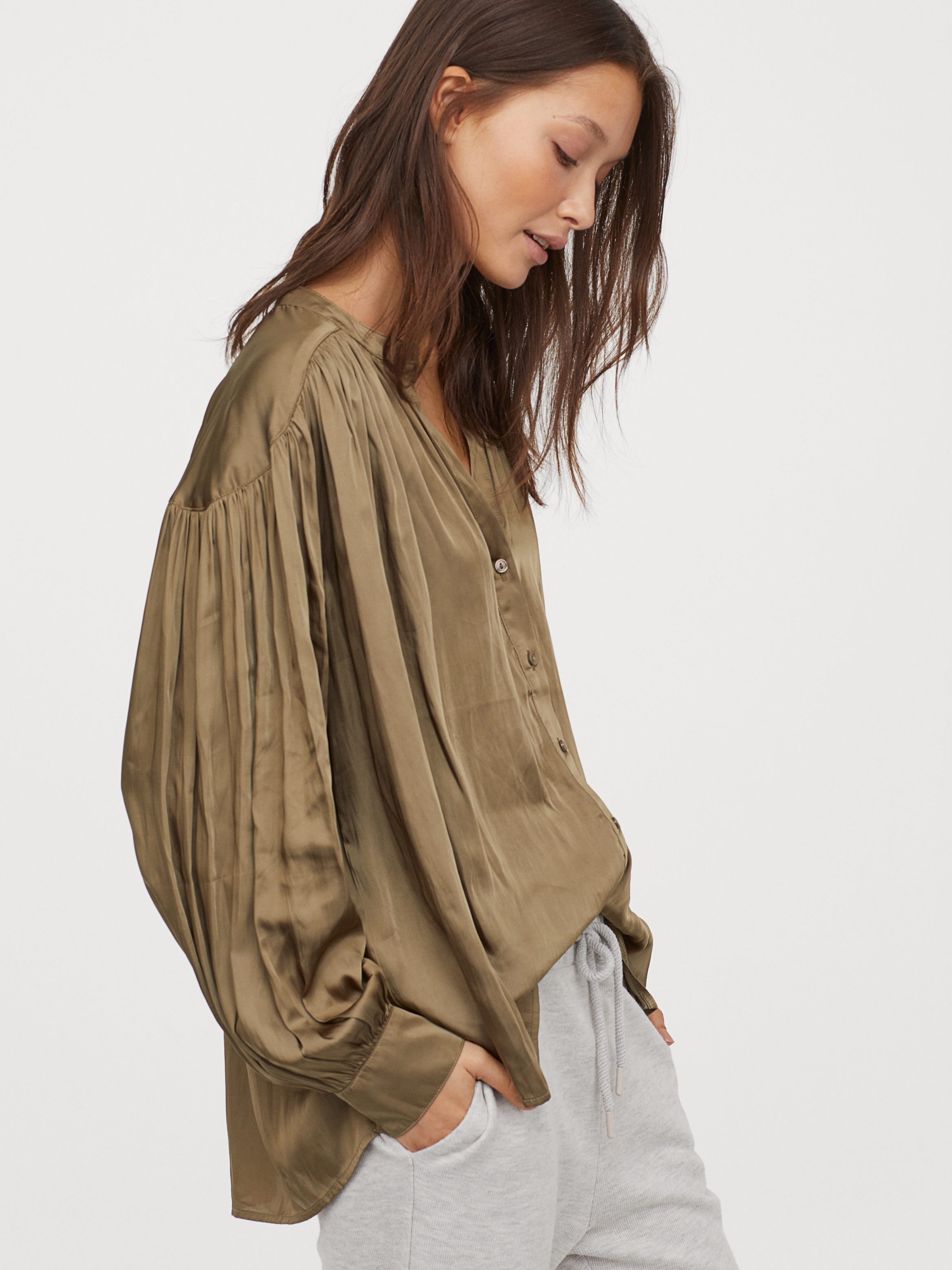 

Блузка H&M 0784090-0  Хаки (СА2000001785683, Блузка H&M 0784090-0 38 Хаки (СА2000001785683)