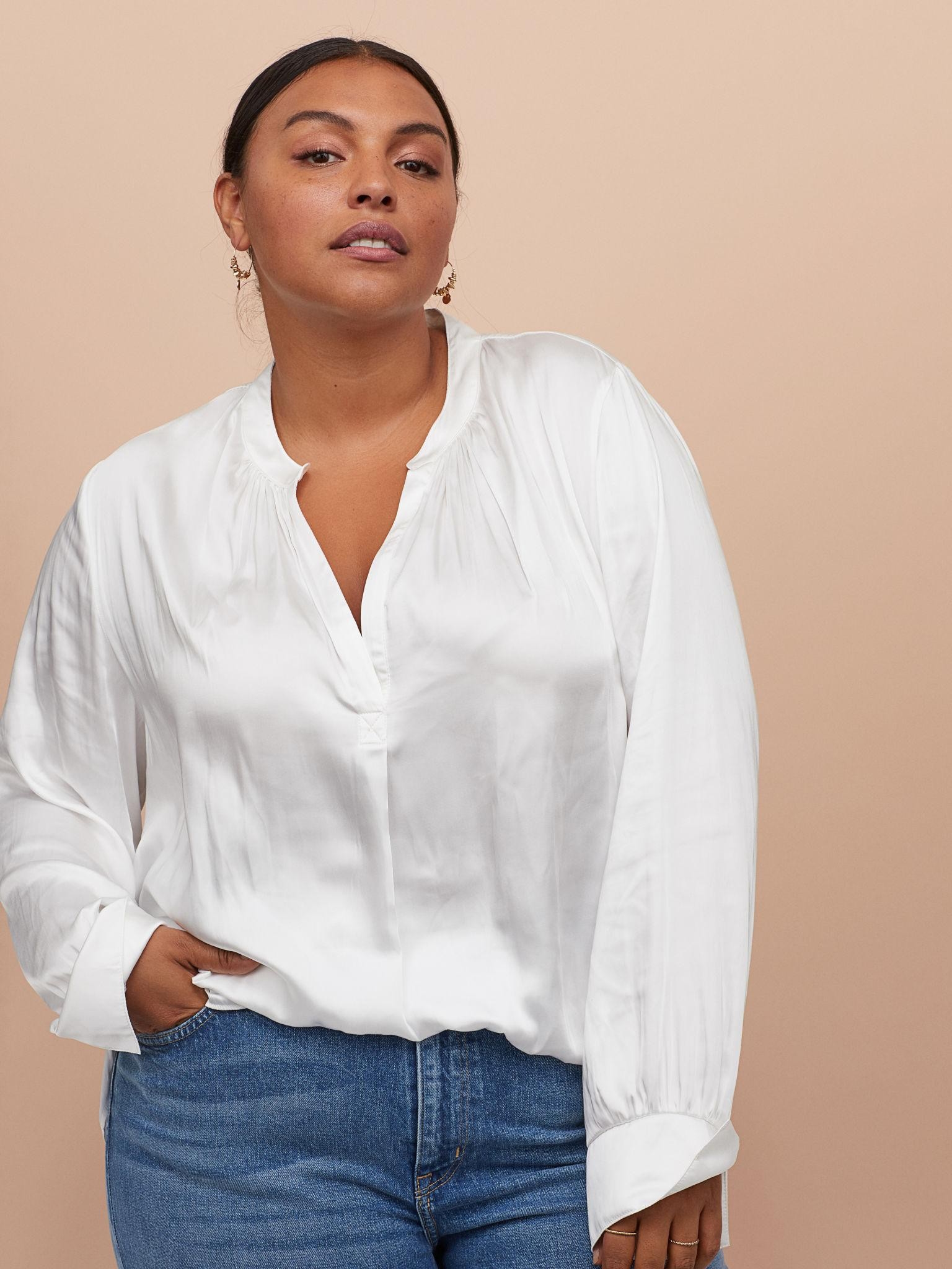 

Блузка H&M 0797492-0  Белая (СА2000001392744, Блузка H&M 0797492-0 L Белая (СА2000001392744)