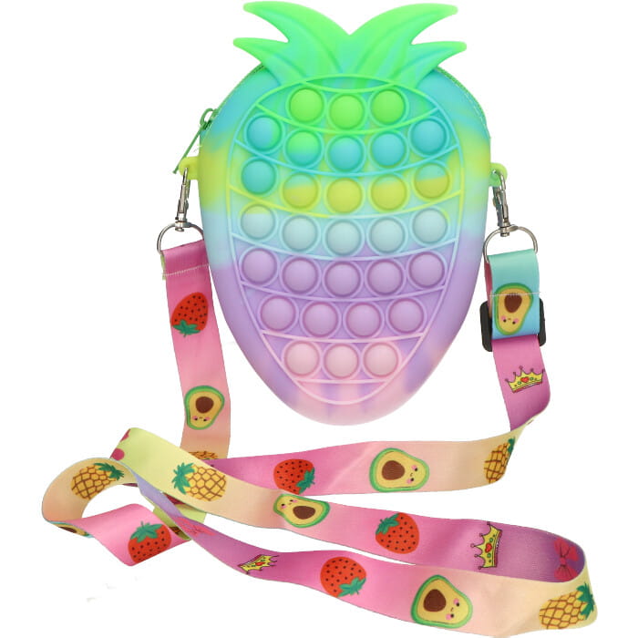 

Pop It Антистресс Игрушка - (Поп Ит - Попит - Popit) - Сумочка Ананас, 18 х 13 х 5 см