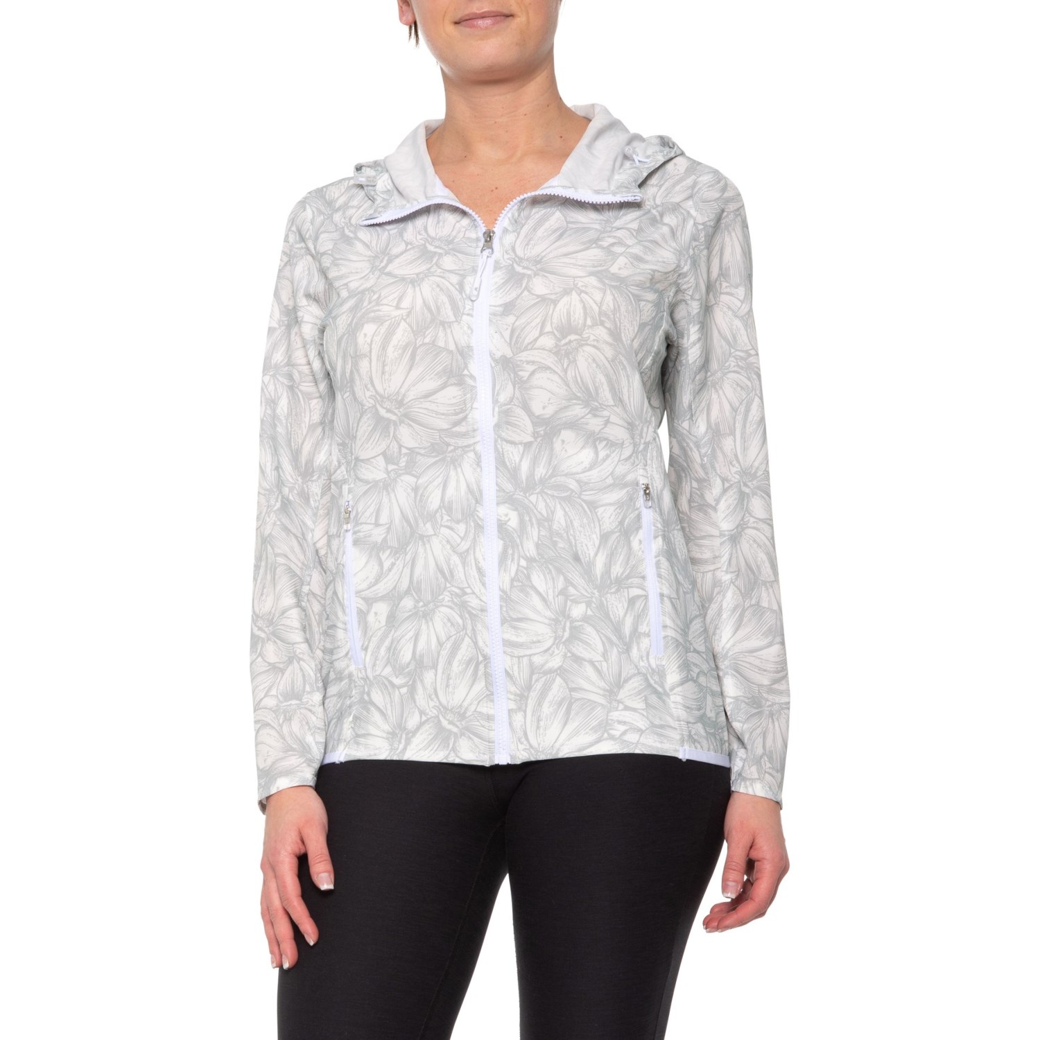 

Ветровка Freedom Trail by Kyodan Printed Woven Hooded - UPF 40 White Grey, M (46)